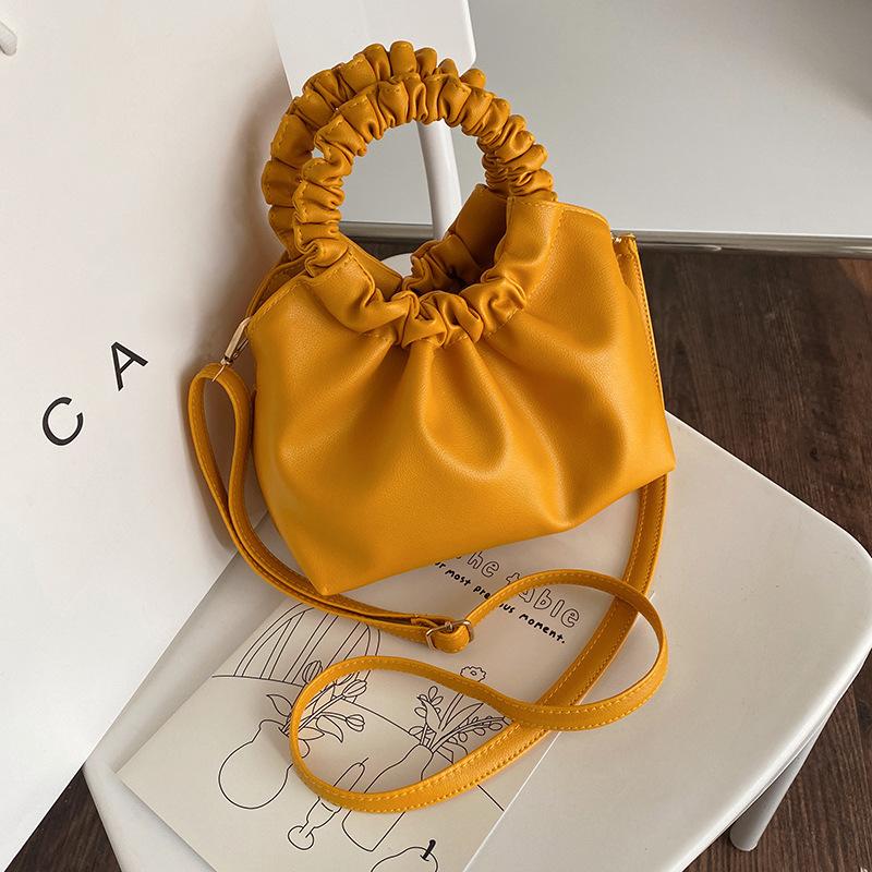 Весенняя плиссированная сумка-облако для женщин, мягкая кожаная сумка через плечо, модные бренды, сумка через плечо, дизайнерские сумки