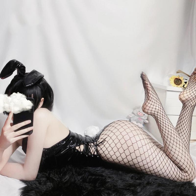 Женский комплект из искусственной кожи с кроликом, костюм кролика для девочек, костюм KDA ALL OUT, сексуальный костюм для косплея для женщин, костюм кролика, комбинезон LOL Game