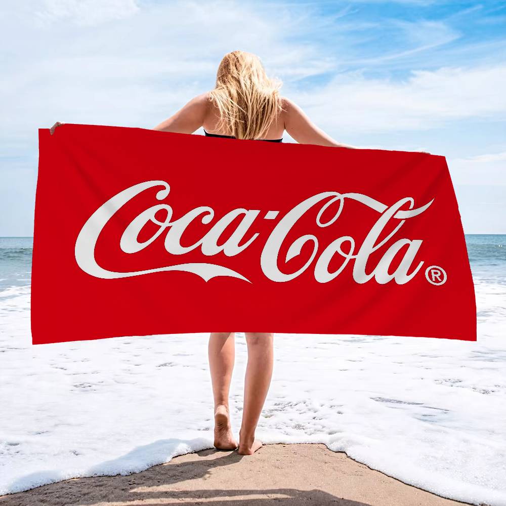 C-Coca-Colas Микрофибровое Печатное Пляжное Полотенце Альпинизм Йога Пляж Плавание Бег Впитывающее Мягкое Полотенце