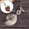 Stone Beads Cabochon Conch Shell Stone Pendant Ammonite Fossil Stone Pendant Natural Spiral Pattern