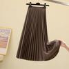 Versatile Large Swing Skirt Slimming A-line Skirt High-waisted Pleated Skirt for Women Spring and Autumn Mid-length