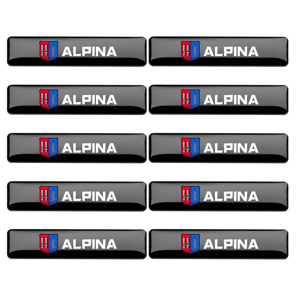 10pcs 3D Epoxy Car Interior Exterior Decoration Stickers for BMW 50th Motorsport M Performance M3 M4 M5 Power Alpina Badge LOGO LK5