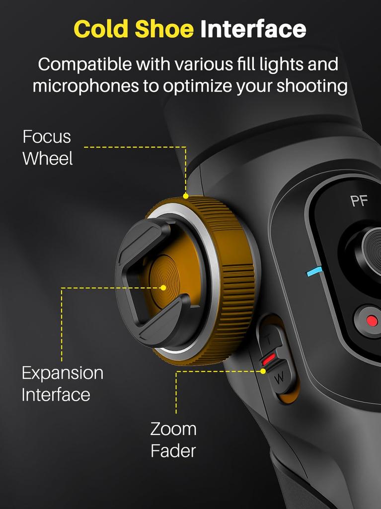 Электрический стабилизатор для смартфона, ручной стабилизатор для смартфона AOCHUAN S2 для iPhone Android 3-осевой и