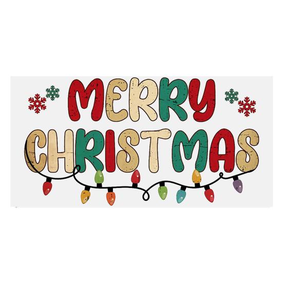 Наклейка на чашку Рождественская елка Санта-Клаус Водонепроницаемая самоклеящаяся Отличная липкость Противоскользящая прозрачная печать Кофейная чашка УФ DTF наклейка