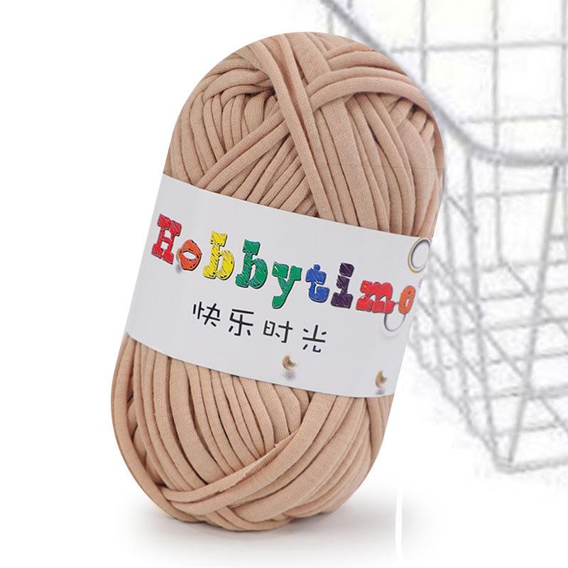 Crochet Knitting Tape Thick Cloth Fabric Strip Yarn 100%Polyester Craft For Hand Knitting Crochet Cushion Blanket Low Elasticity