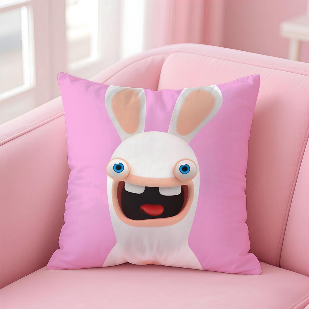 Чехол на подушку R-Rabbids I-Invasion для дома и автомобиля, многоцелевой, двусторонний, мягкий и прочный, для повседневного использования