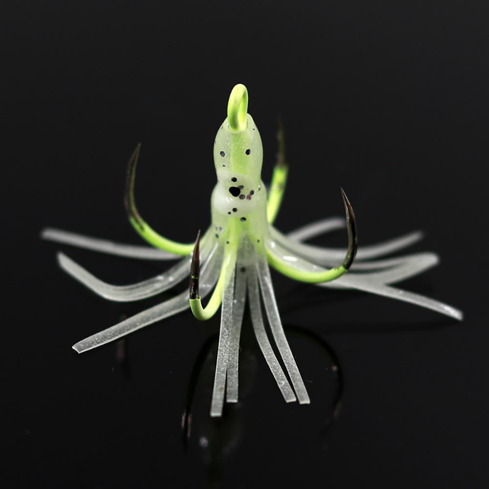 6 шт./кор. светящийся крючок для ловли кальмаров без бородок, имитация морской рыбалки, наживка для кальмаров, рыболовные снасти, аксессуары
