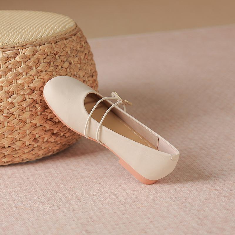 Туфли Мэри Джейн тринадцать линий женские 2024 новые весенние и летние туфли на плоской подошве туфли бабушки вечерние туфли одинарные женские