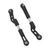 2Pcs RC Rear Upper Tie Rod Wear Resistant Lightweight RC Steering Pull Rod for ZD Racing 1/8 Car Black