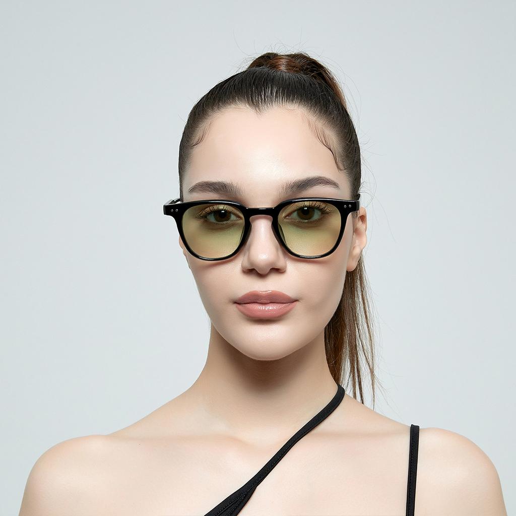 Очки Ss0051 Круглые Маленькая Оправа Клепки Солнцезащитные Очки Кошачий Глаз Мужские Океаническая Линза Разноцветные Солнцезащитные Очки Женские