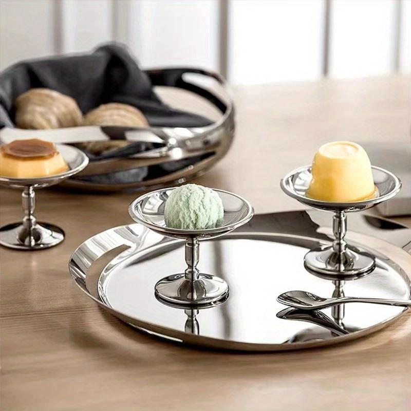 Креативный контейнер для чашки мороженого из нержавеющей стали, кухонный бар, бокал для вина, металлическая салатница, десертная тарелка с фруктами, товары для вечеринок