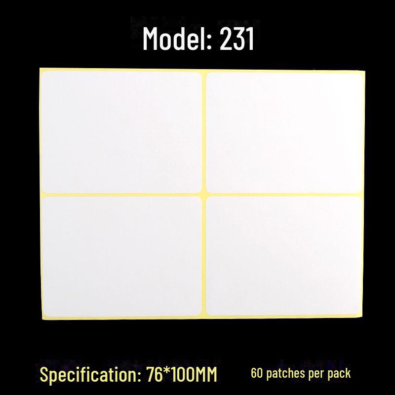 A5 Self-Adhesive Blank White Stickers for Printing and Handwriting Labels