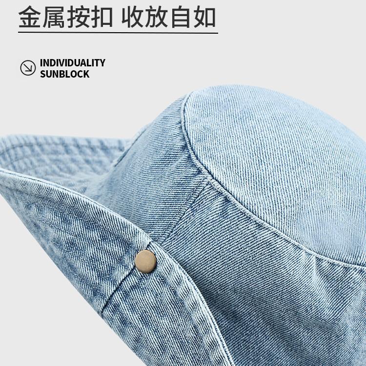 Washed drawstring western cowboy hat children summer climbing hat sun hat men sunscreen old retro bucket hat