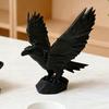 Орнамент Орел, Матовая Черная Фигурка Орла со Стабильным Нескользящим Основанием, Статуя Орла с Расправленными Крыльями для Рабочих Столов, Витрин