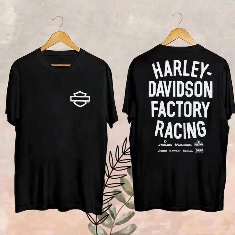 Черная футболка Harley Davidson Factory Racing