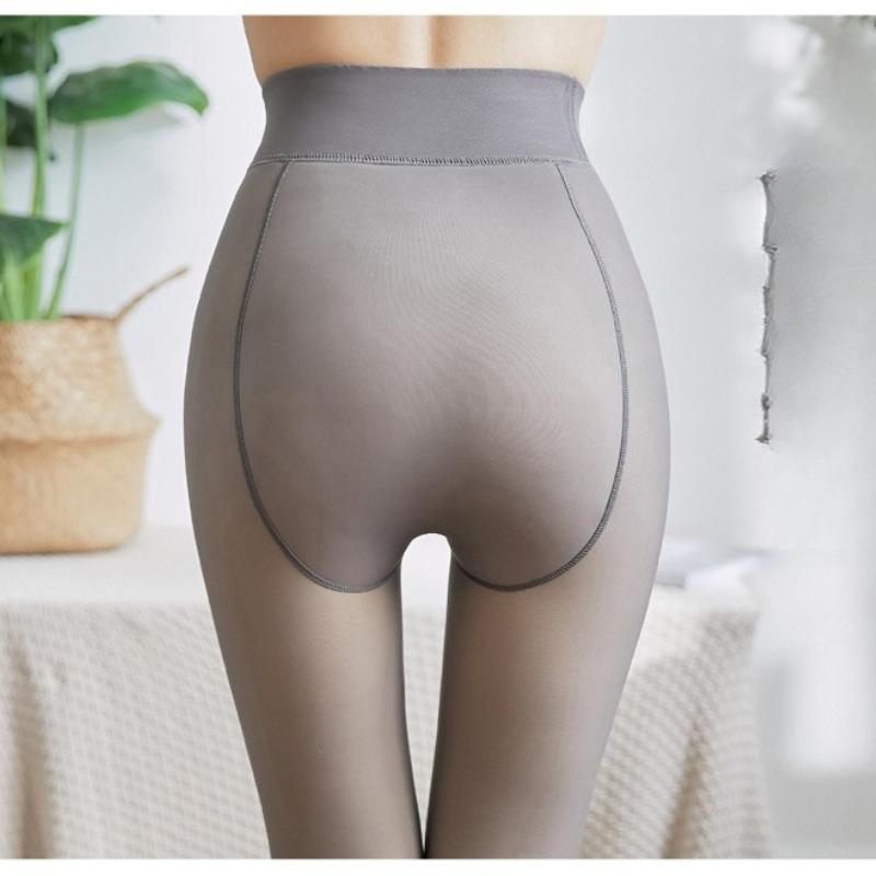 New Winter Warm Tights Pantyhose Women Fleece Socks High Waist Thermal Stocking Insulated Pants Fake Translucent Leggings Tights