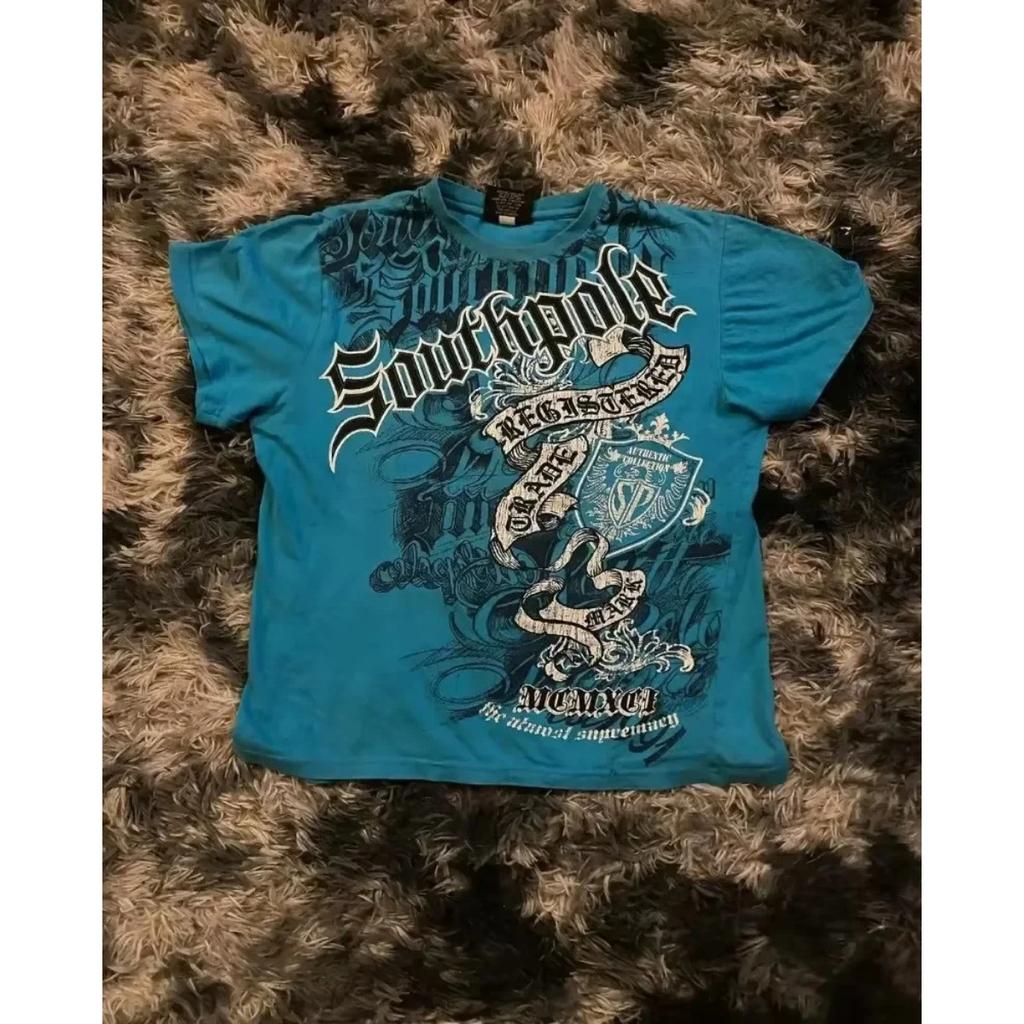 Мужская графическая футболка RogueWave 2000-х годов, размер L, гранж, крылья, новый модный стиль, парные топы