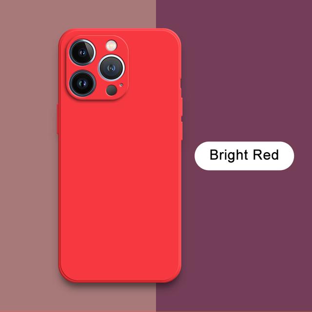 Fashion Square Liquid Silicone Cases With Inset Cloth for iPhone 11 12 13 14 15 16 Pro Max Plus Mini Covers iPhone X XR XS MAX 7 8 6 6s