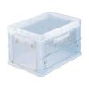 TRUSCO Folding Container 50L with Door Transparent Storage Case Storage Box CR-S50T