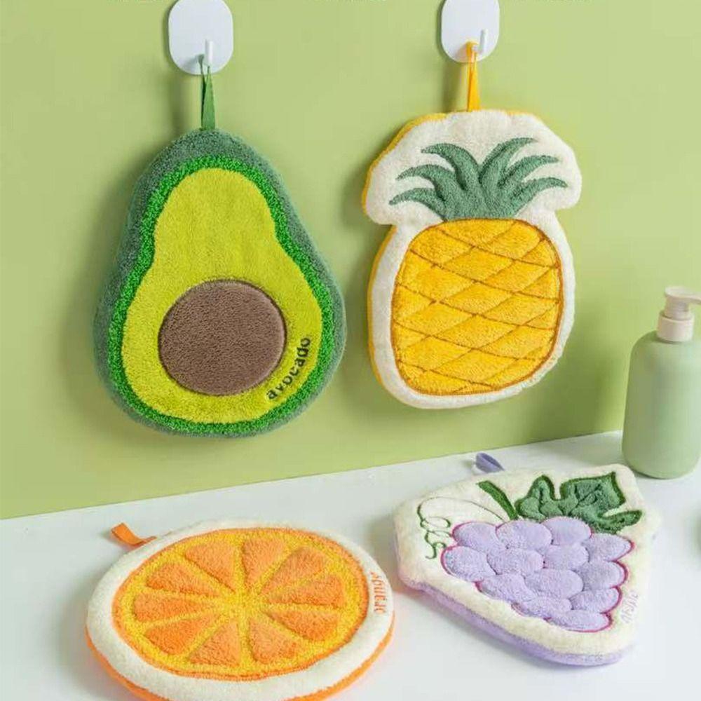 Cartoon Bathroom Kerchief Hanging Kitchen Rags Cute Washcloth