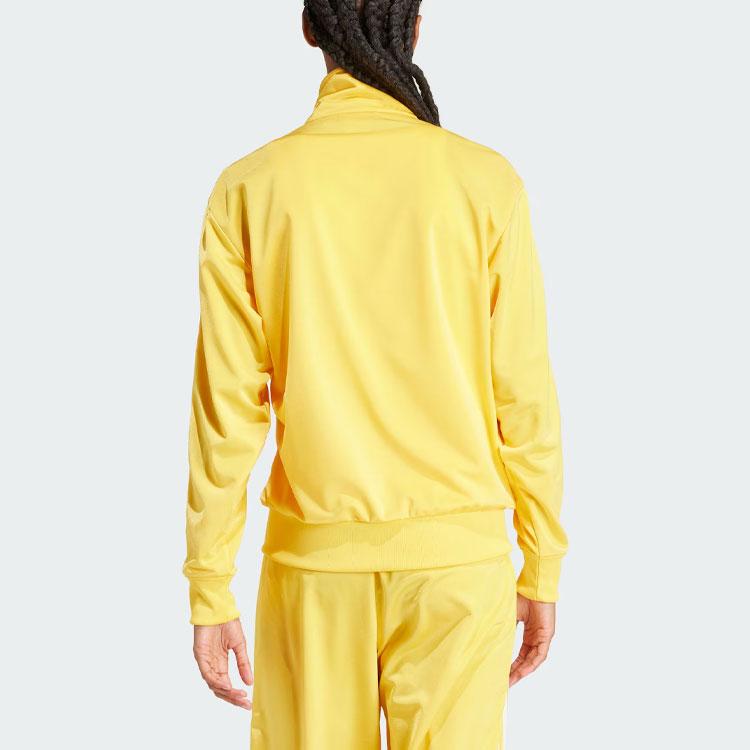 adidas Спортивный топ Originals Adicolor Firebird с тремя полосками и воротником-стойкой, женские топы, ярко-желтый IP0611