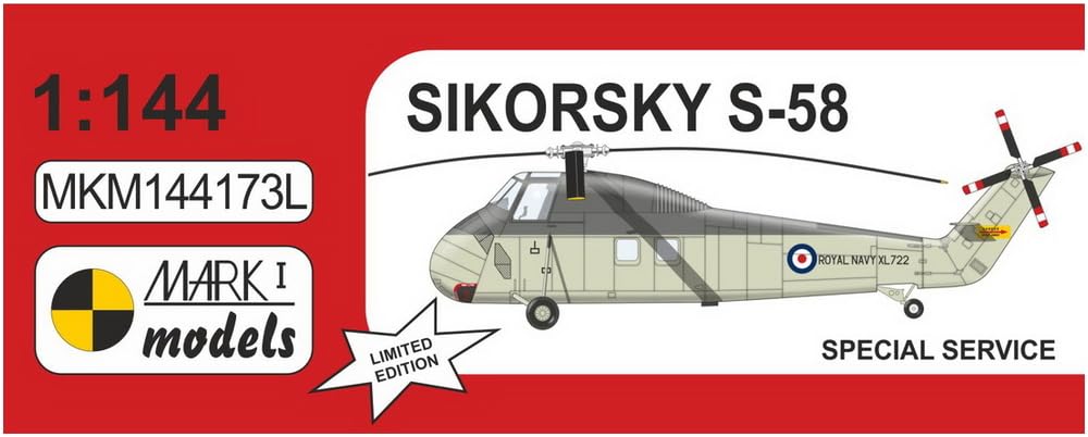 Британский Sikorsky Special Service Mark 1 Пластиковая модель MKM144173L 1/144 S-58