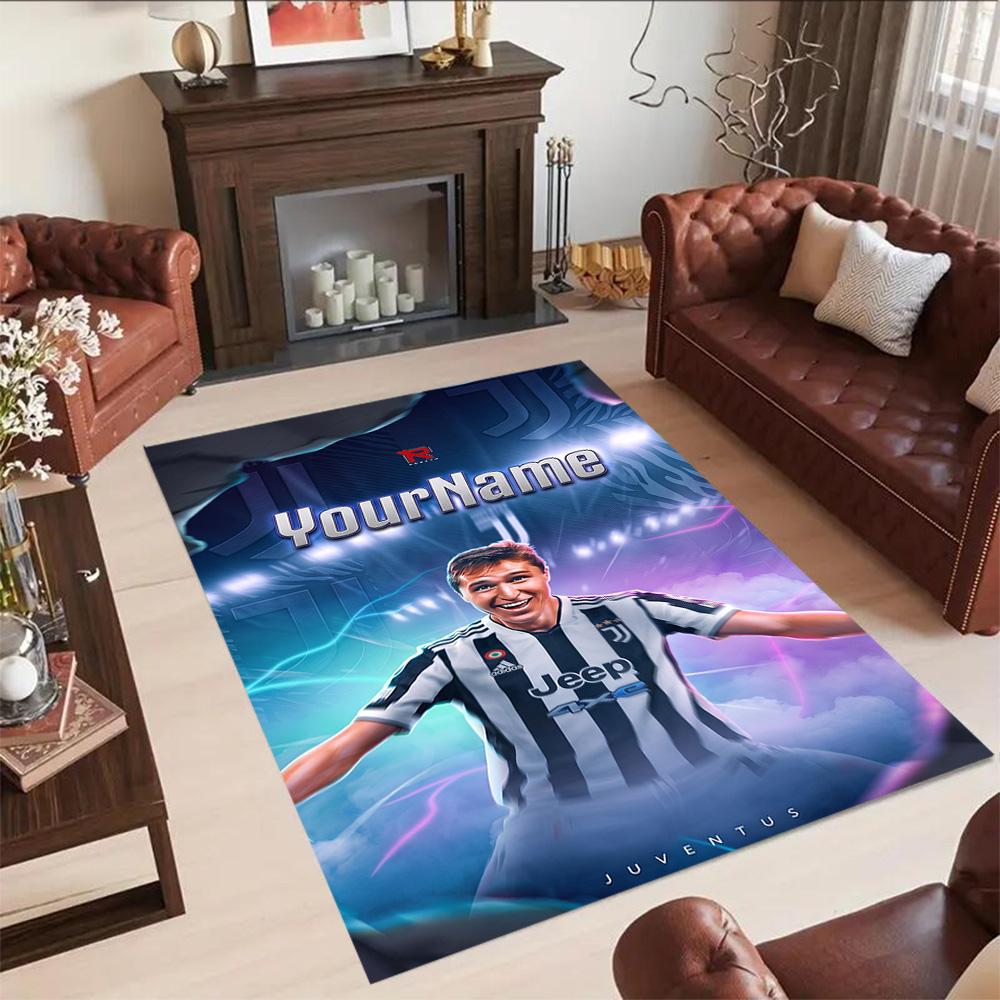 Juventus Personalized Text Floor Mat Suitable for Dormitory Game Room Bedrooms Living Rooms Antislip Carpet Anime Office Decor
