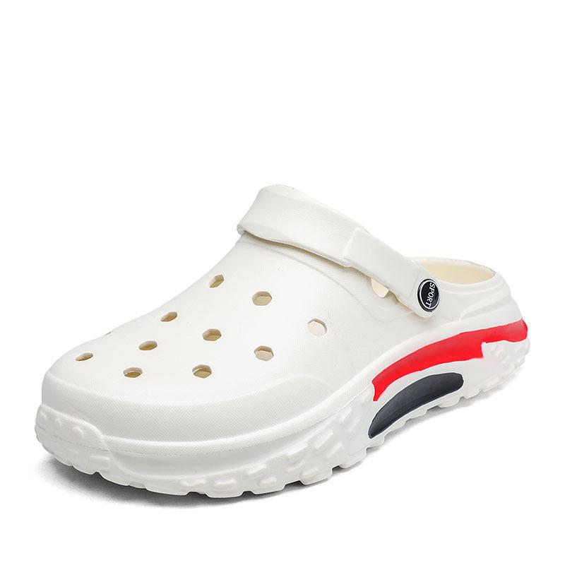 Мужские туфли Hole Shoes, простые и модные, с мягкой подошвой, тапочки-мешки, износостойкие и удобные, с толстой подошвой, пляжные сандалии для мужчин