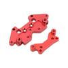 Front Rear Shock Absorber Plates Aluminum Alloy Front Rear Shock Towers for HBX 1 18 18859E 18858E 18857E SUVRed