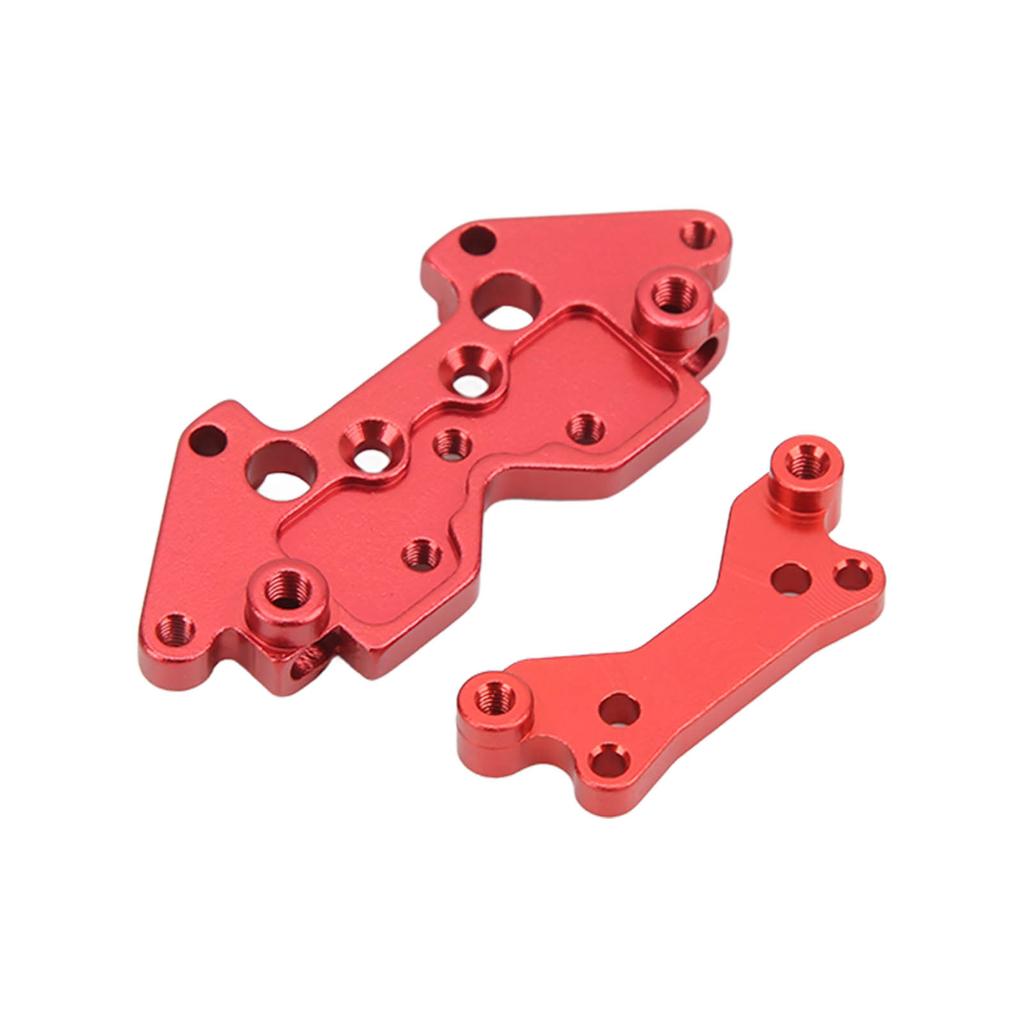 Front Rear Shock Absorber Plates Aluminum Alloy Front Rear Shock Towers for HBX 1 18 18859E 18858E 18857E SUVRed