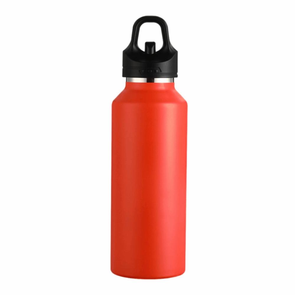 30x7.5cm Insulated Water Bottle Orange Sports Water Bottle Stainless Steel Water Bottle for Hiking