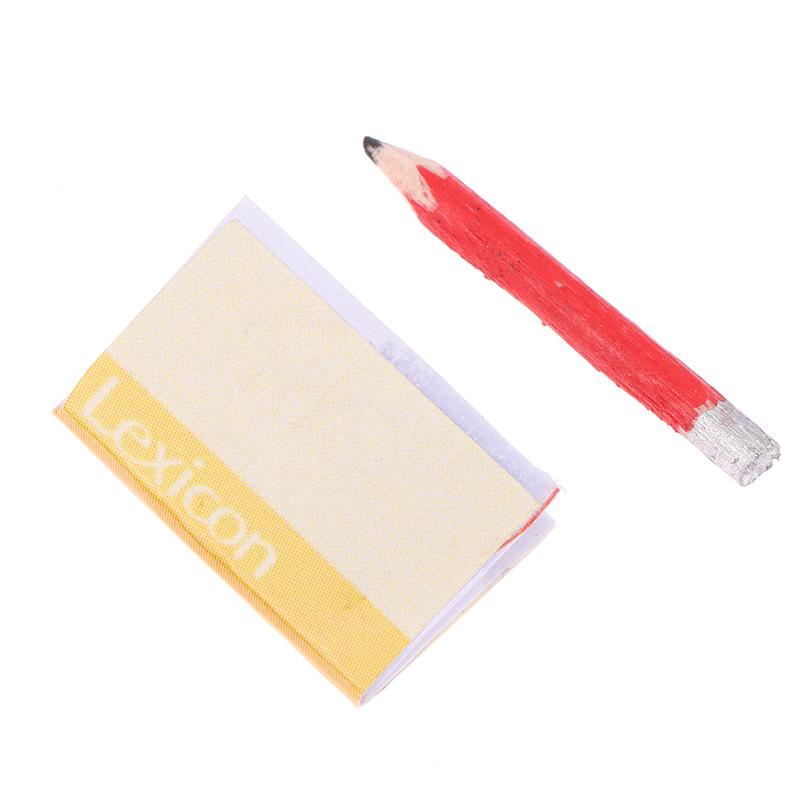 1Комплект 1:12 кукольный домик, миниатюрный блокнот, ластик для карандашей, студенческие канцелярские принадлежности, модель, детская игрушка для ролевых игр, аксессуары для кукольного дома