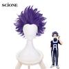 Boku No Hero Academia Shinsou Hitoshi Shinso Wig Cosplay Costume My Hero Academia Short Purple Wigs Synthetic Hair+Wig Cap
