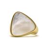Bague - LUXENTER - Sune - Nacre blanche - Or 18 carats - 18 mm de largeur