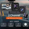 Новый автомобильный видеорегистратор с 3 камерами 1080P, видеорегистратор для салона мини-автомобиля, трехканальный видеорегистратор, видеорегистратор, видеокамера