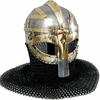 X-Mas 16Ga SCA LARP Шлем викинга Шлем вандала Valsgärde Костюм воина Новое серебро