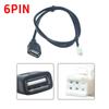Radio Car USB Cable Adapter Stereo 2pcs 4Pin & 6Pin