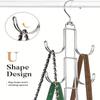 Metal Rotated Handbag Storage Hanger Organizer Multi-layer Bag Ties Scarf Hanging Hook Space-saving Clothes Hanger for Wardrobe