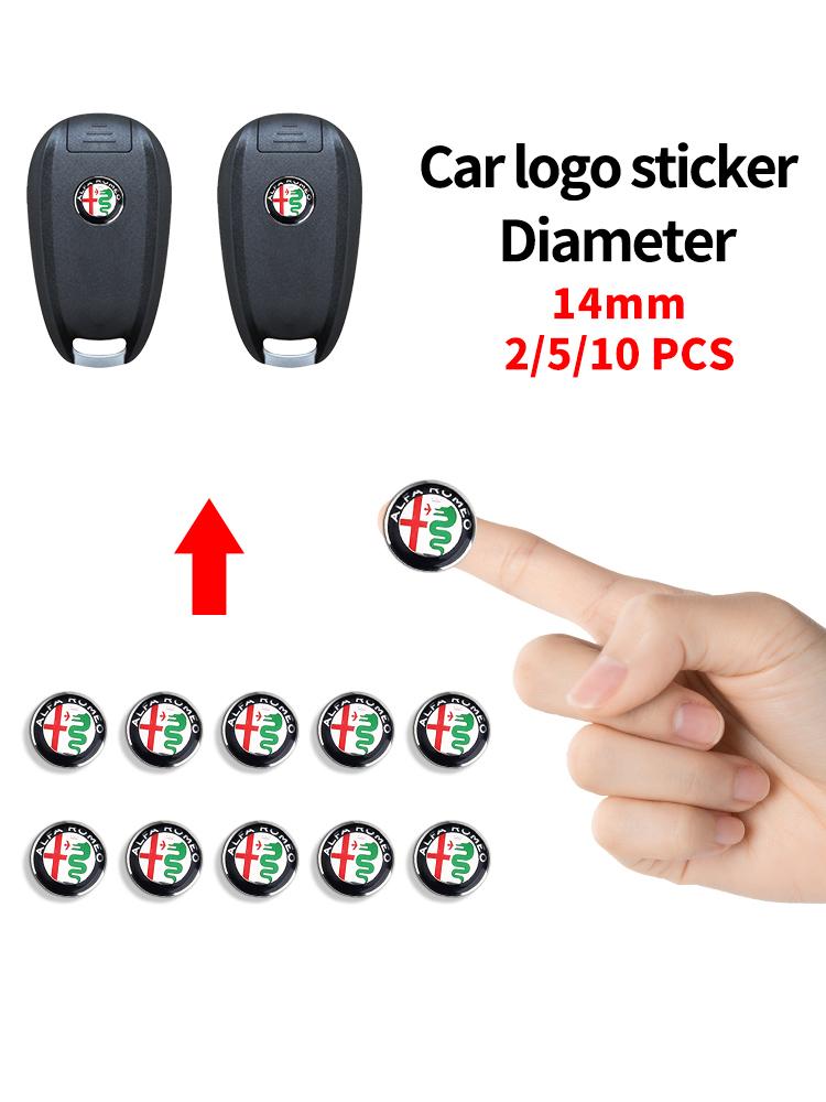 RAYT5 14mm Car Key Logo Sticker Emblem Badge Aluminum DIY for Alfa Romeo Spider Giulia Giulietta 147 156 159 Mito Stelvio GT Spider