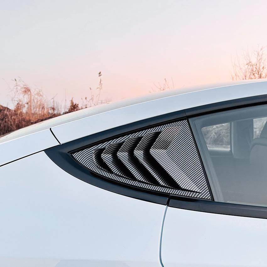Для Tesla Model 3 2017-2024 Highland 2024+ Автомобильные задние боковые жалюзи на окна Боковые слепые треугольные жалюзи на окна Заслонки