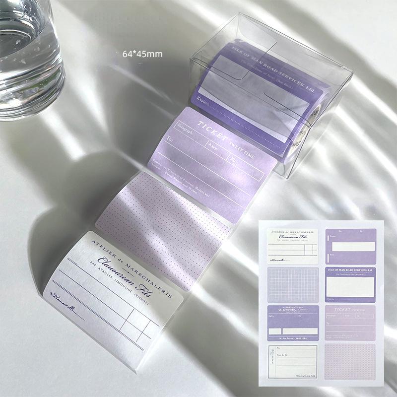 100 листов/коробка, выдвижной рулон, блокнот, креативная простота, клейкая заметка для исследования, сделай сам, декоративная наклейка для скрапбукинга, милая наклейка с этикеткой