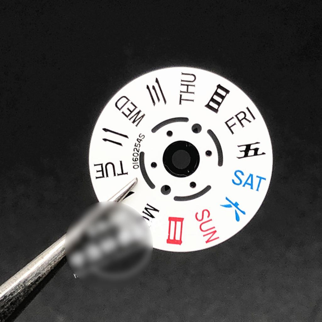 White Watch Movement Day Disc Date Wheel Dail Fits 7S26 7S36 NH35 NH36 NH37 / SKX007 SKX009 Automatic Movement