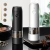 Electric Automatic Salt and Pepper Mill USB Rechargeable Spice Mill with LED Adjustable Spice Mill Portable Seasoning Bottle