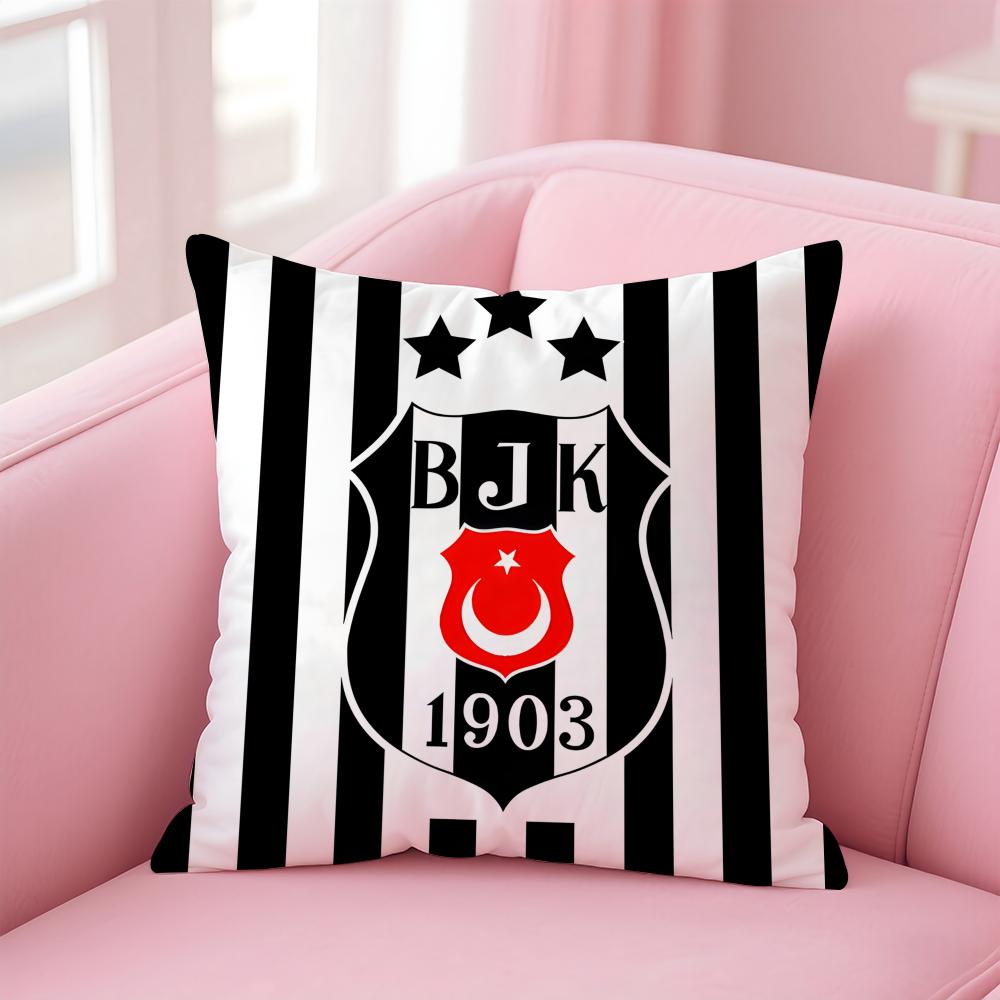 Логотип спортивной команды BBesiktas BJK Наволочка для подушки Короткий плюш Невидимая молния Комната Диван Наволочка