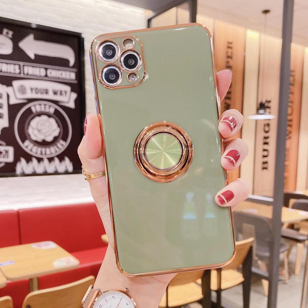 Чехол с магнитным кольцом и гальваническим покрытием для iPhone 11/12/13 Pro/14/15/XR/XS Max