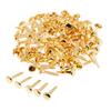 50/100pcs Metal Brads Paper Craft Fasteners 8x15mm 100pcs Golden Round Head