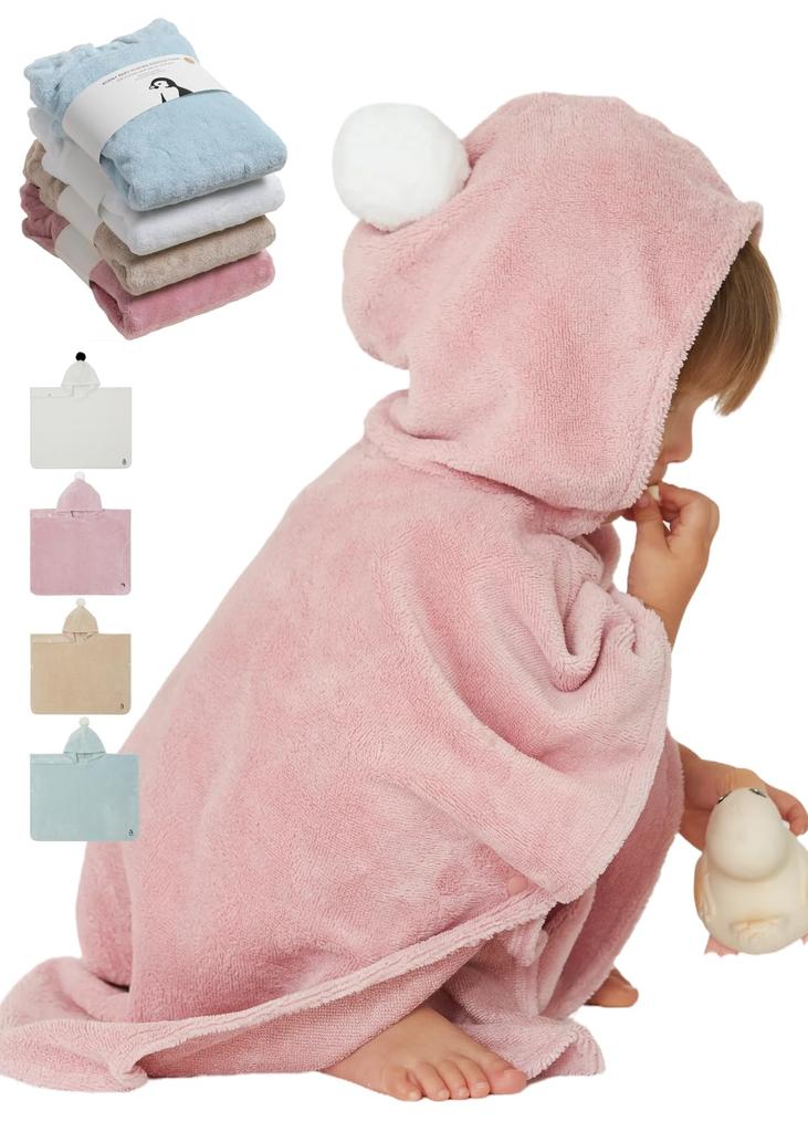 Konny Baby Hooded Towel Prevents Cold After Bath for Hooded Bath for Babies Years Smoky (Konny) Oeko-Tex Certified, Bathing, Soft, Absorbent, Towel,