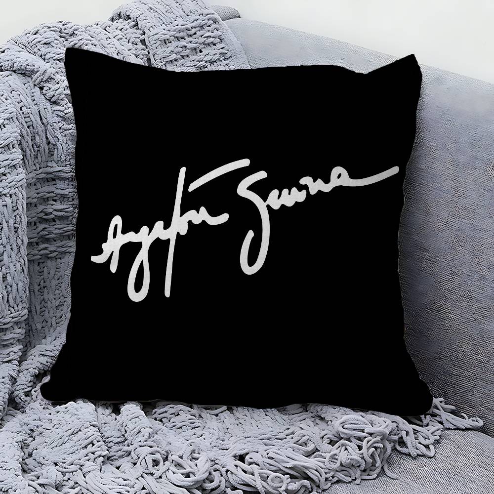 A-Ayrton S-Senna Logo Cushion Cover Car Throw Pillow Case For Sofa Car Christmas Gift 40X40Cm 45X45Cm