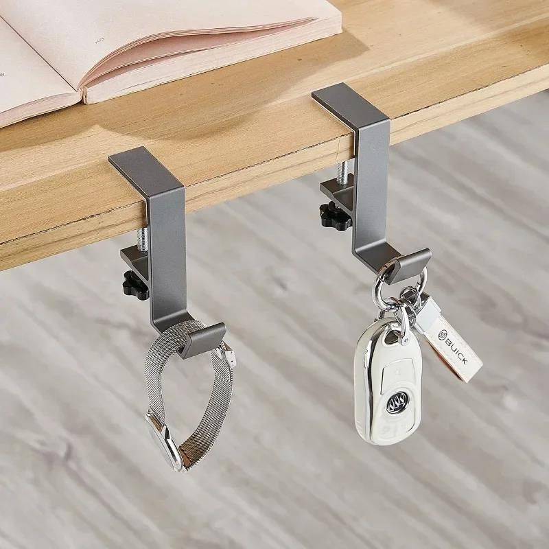 Крючок для края стола Многофункциональная подставка для наушников Подвесная полка для хранения сбоку стола Для игровой гарнитуры Сумка Универсальный металлический держатель