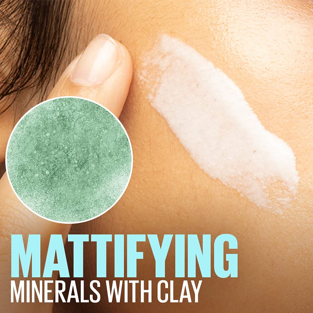 Maybelline New York Primer, Oils Absorbing, Moisturises and Smooths Skin, Long-lasting, Fit Me Matte + Poreless Finish, 30ml